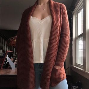 Dark orange cardigan